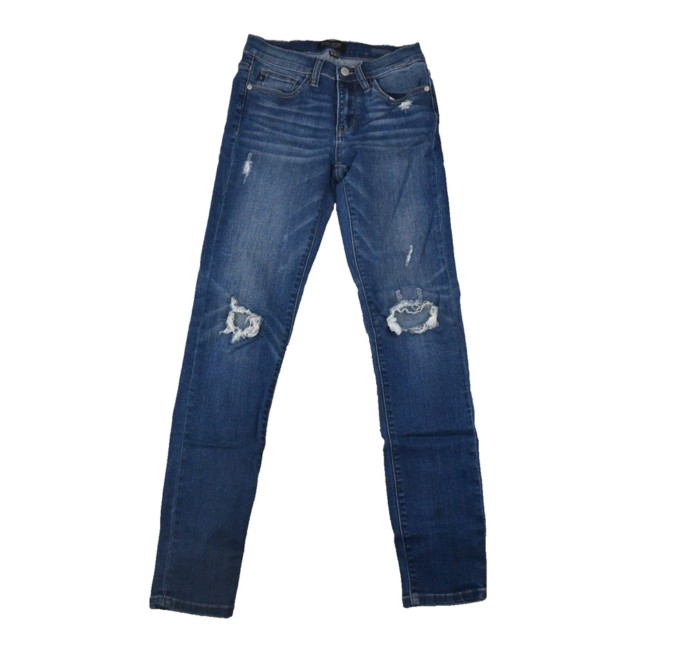 Judy Blue 5/21 Jeans Womens 24x29 Distressed Blue Denim